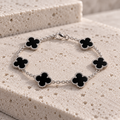 Pulsera trébol negro
